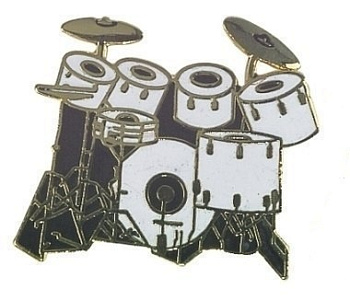 GEWA Значок ударная установка (белый)